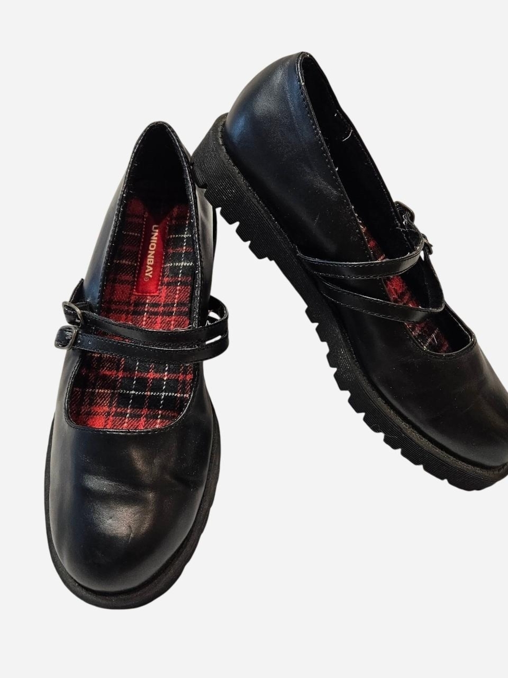 Union Bay Black Mary Jane shoes with double straps Grungecore W9 Y2K Style